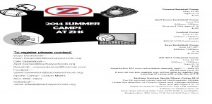 2014 Summer Camps Flyer